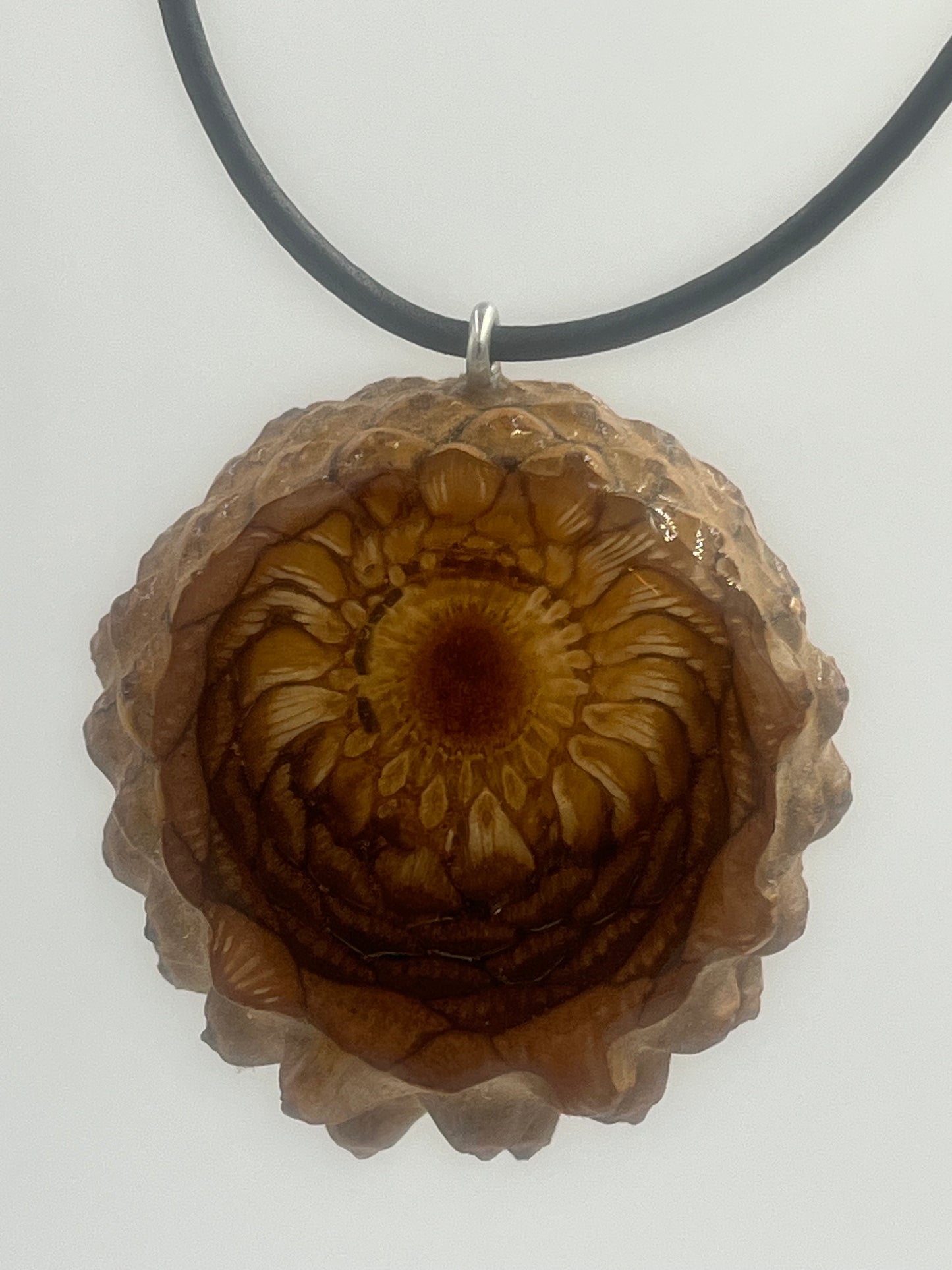 Knobcone pinecone pendant natural