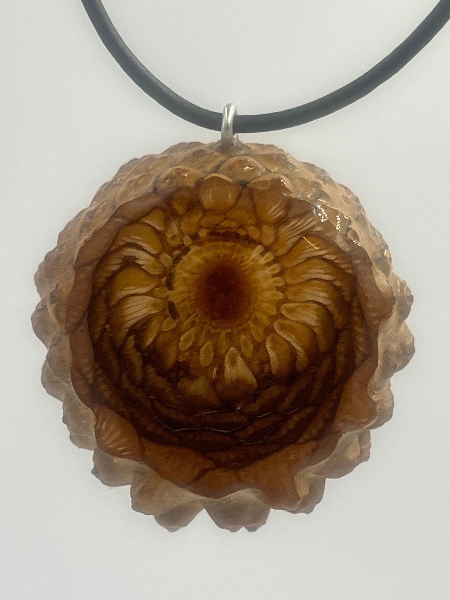 Knobcone pinecone pendant natural